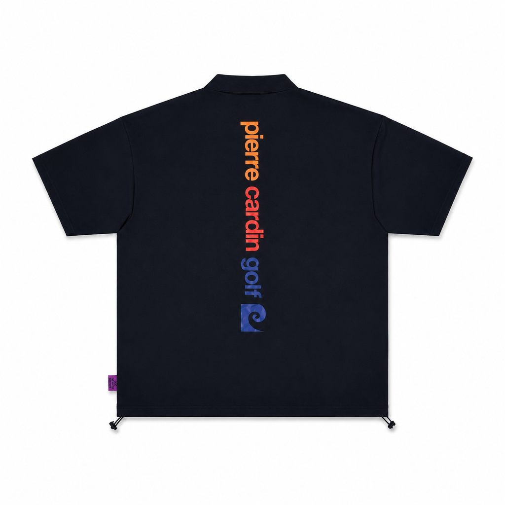pierre cardin golf back logo short sleeve mock-neck｜pierre cardin