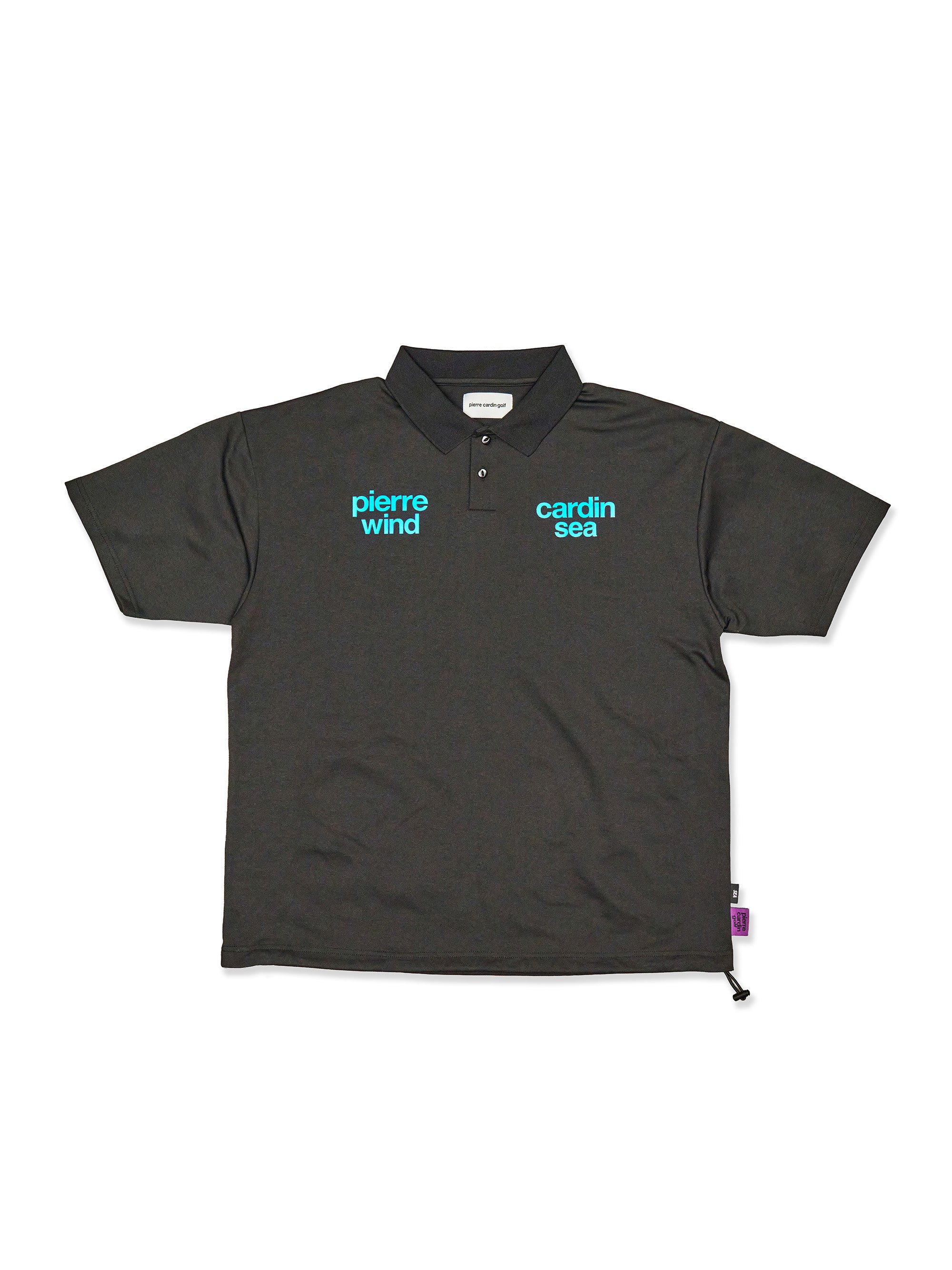 pierre cardin golf ×WIND AND SEA logo short sleeve polo | BLACK