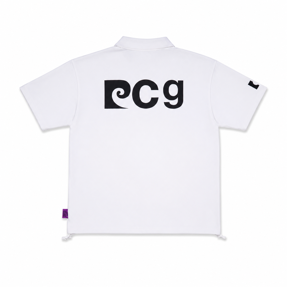 front logo short sleeve polo｜WHITE × BLACK - product