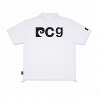 front logo short sleeve polo｜WHITE × BLACK - product