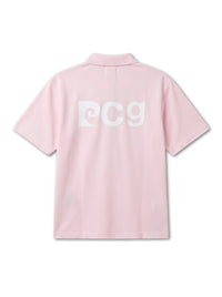 Back pcg logo short sleeve ladies polo｜PINK - product