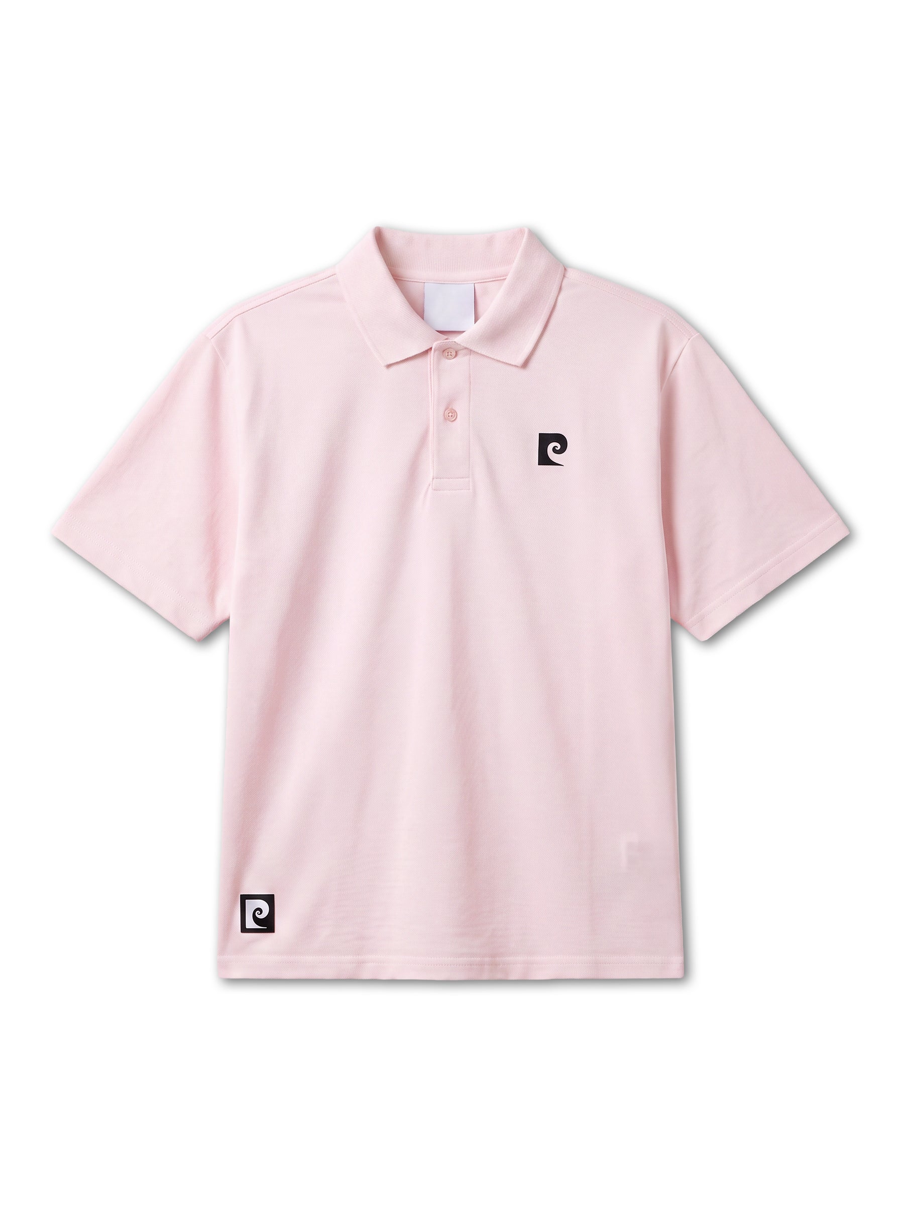 Back pcg logo short sleeve ladies polo｜PINK - product