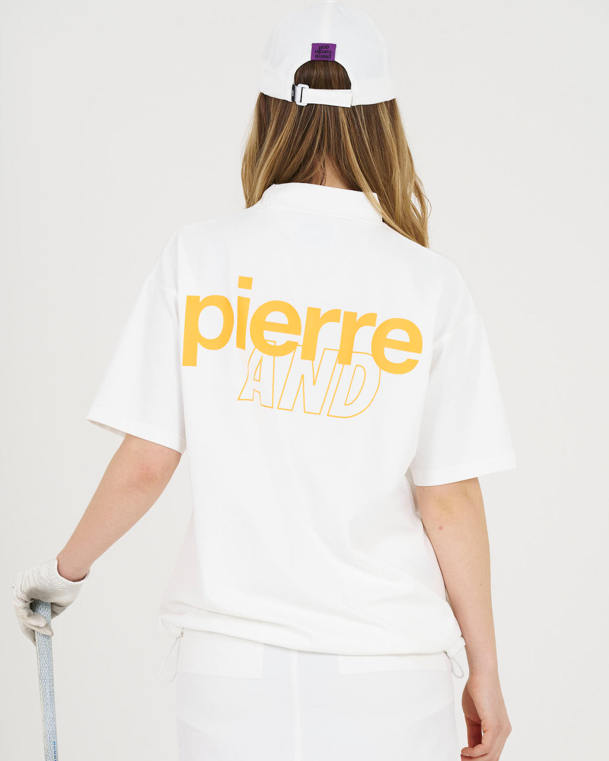 pierre cardin golf ×WIND AND SEA logo short sleeve mock-neck | WHITE