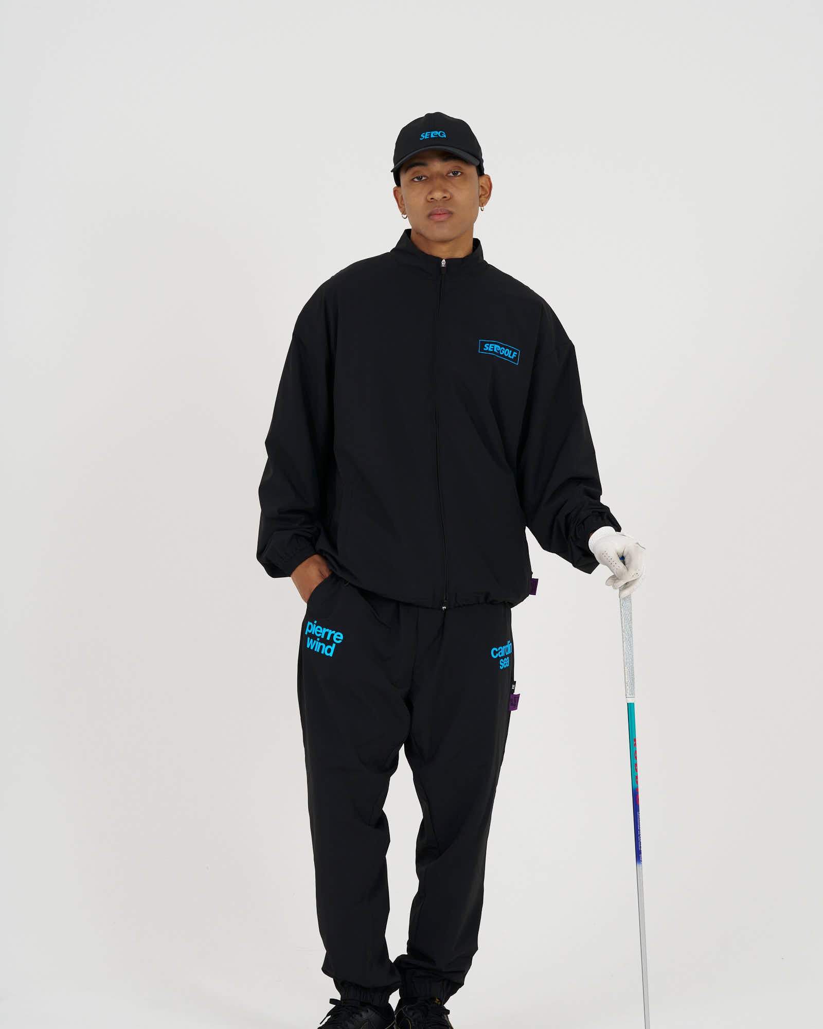 pierre cardin golf ×WIND AND SEA zipup blouson | BLACK