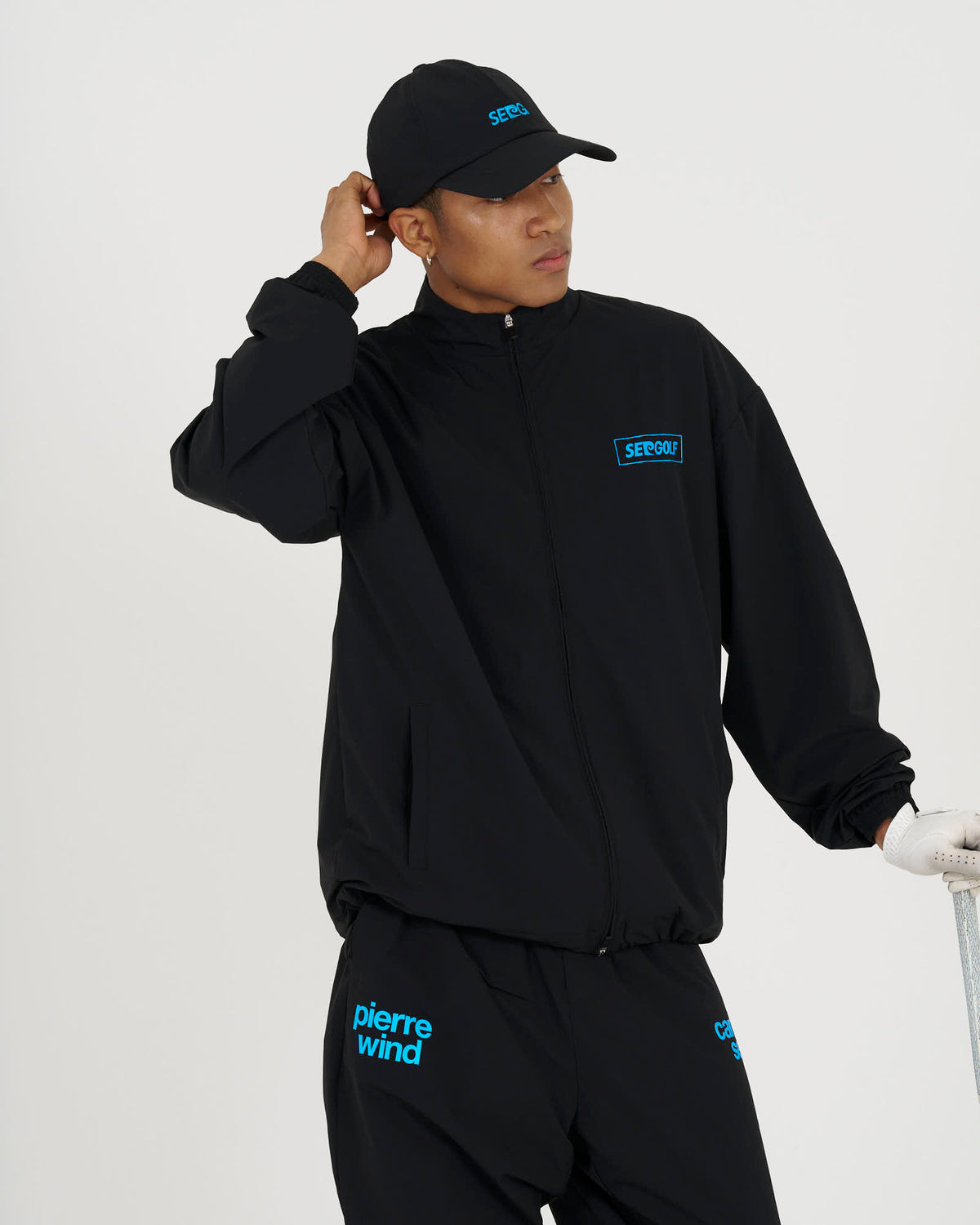 pierre cardin golf ×WIND AND SEA logodesign cap | BLACK