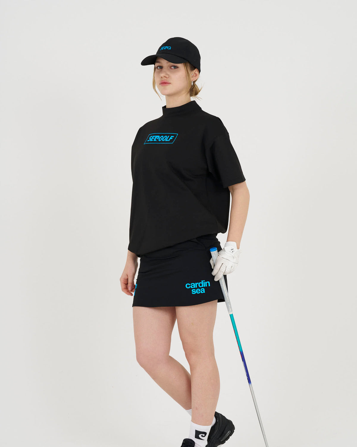 pierre cardin golf ×WIND AND SEA logodesign skirt | BLACK