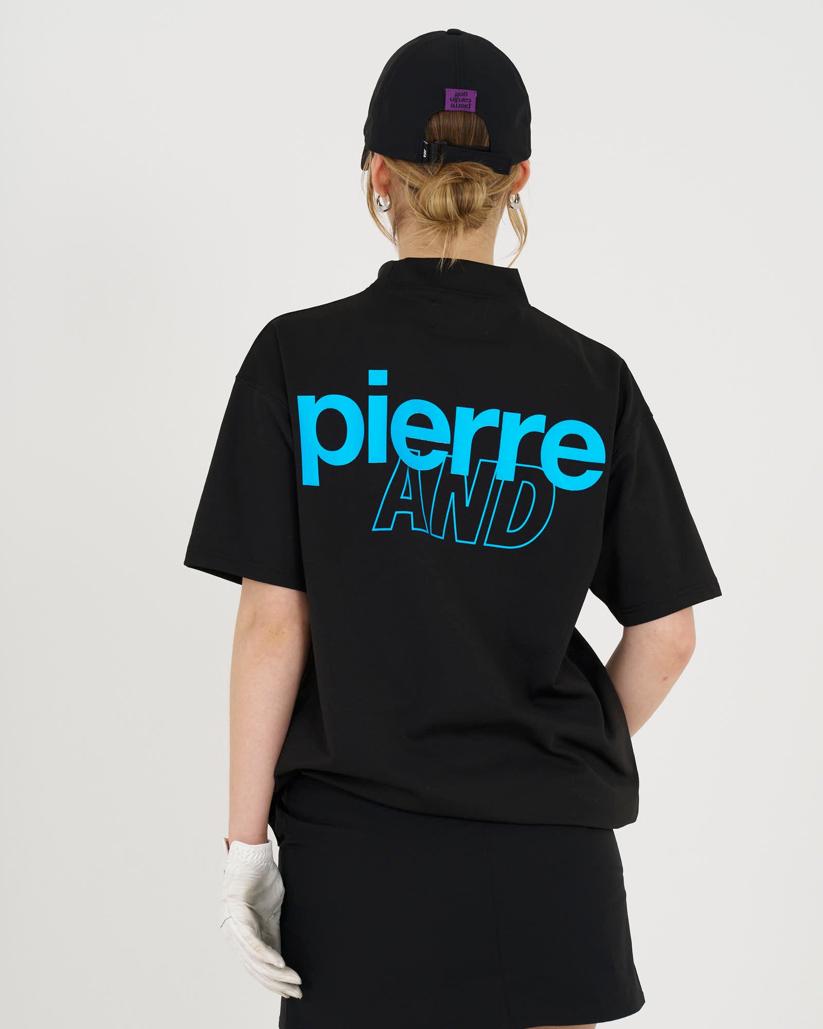pierre cardin golf ×WIND AND SEA logo short sleeve mock-neck