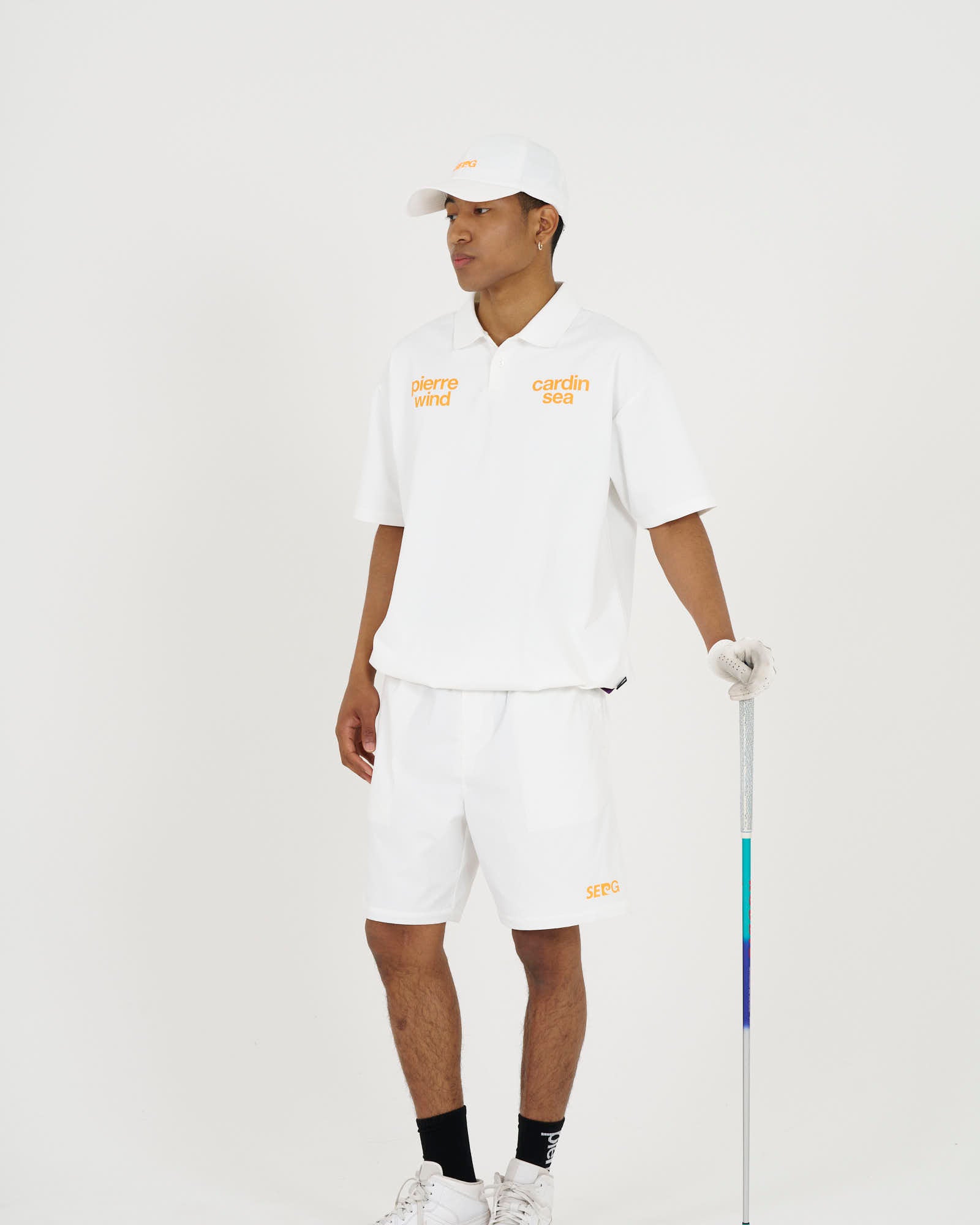 pierre cardin golf ×WIND AND SEA logo short sleeve polo | WHITE