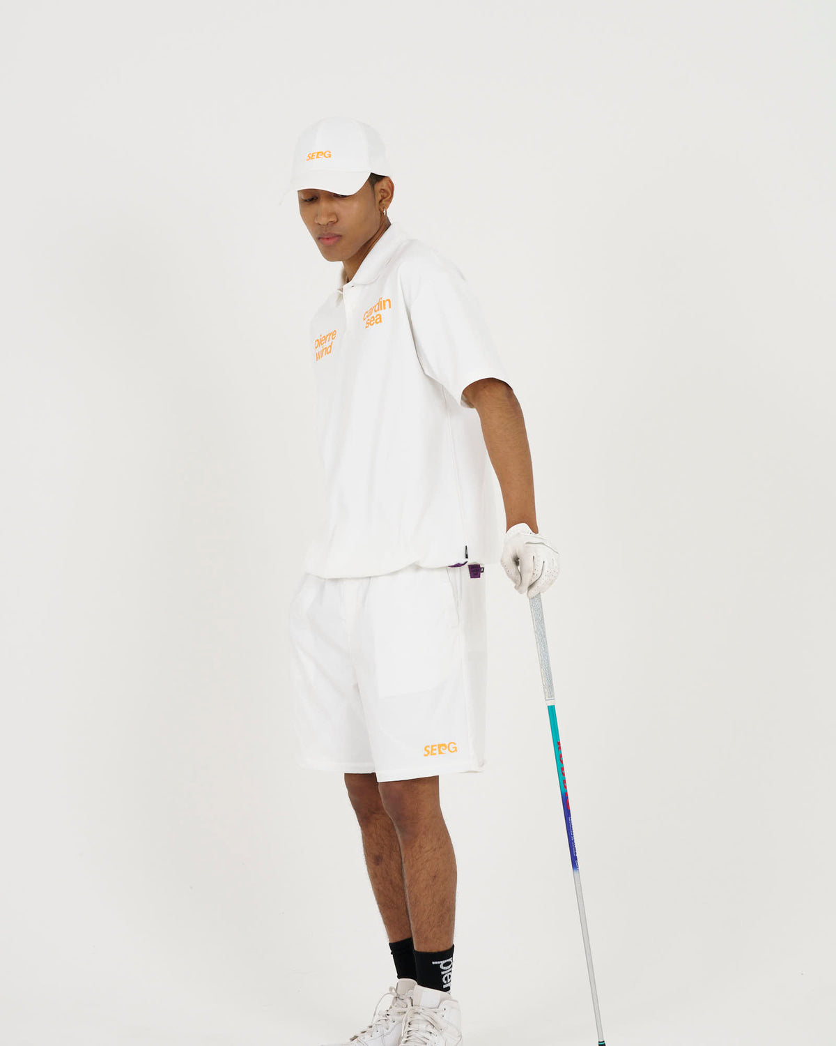 pierre cardin golf ×WIND AND SEA logodesign short pants | WHITE