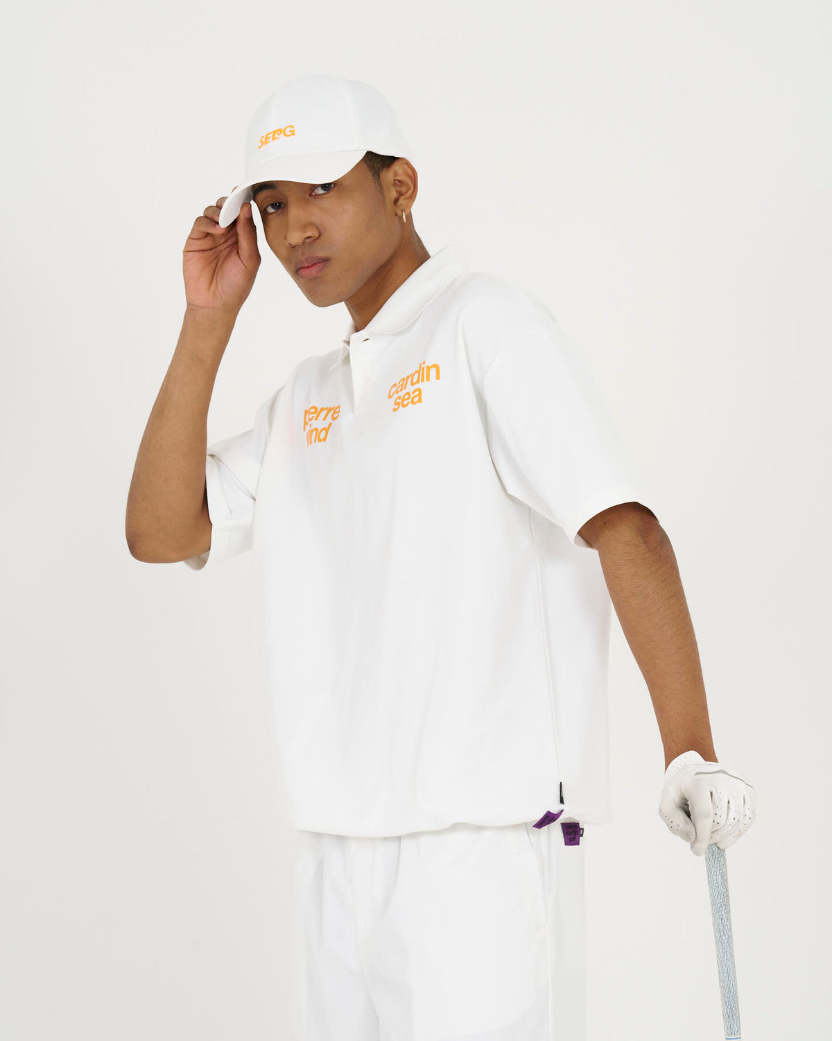 pierre cardin golf ×WIND AND SEA logodesign cap | WHITE