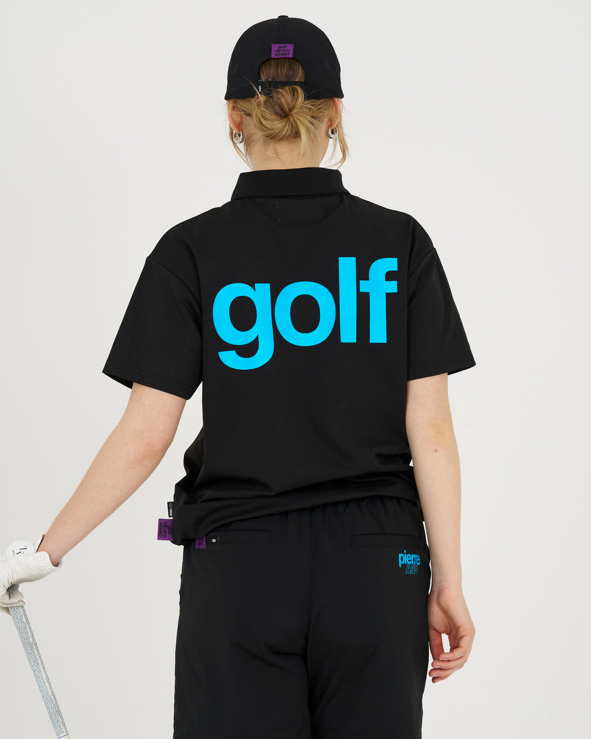 pierre cardin golf ×WIND AND SEA logo short sleeve polo | BLACK