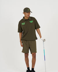 pierre cardin golf ×WIND AND SEA logo short sleeve polo | KHAKI