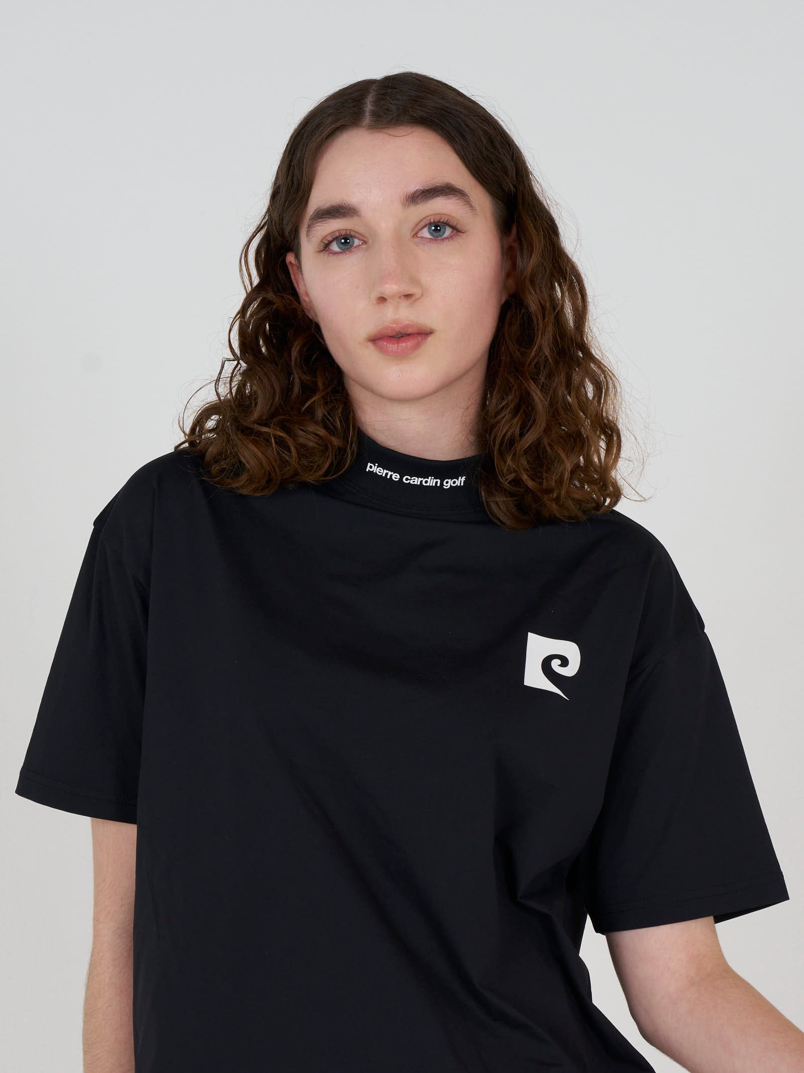 pierre cardin golf back logo short sleeve mock-neck｜pierre cardin