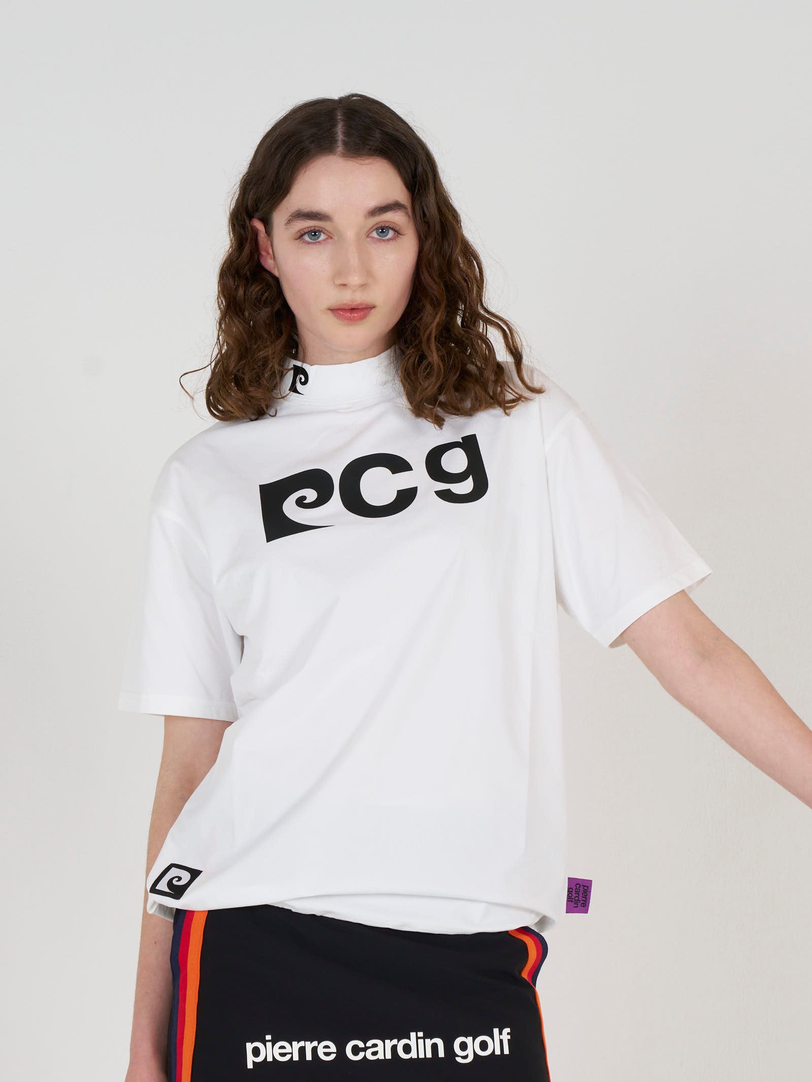 pierre cardin golf graphic P short sleeve mock-neck｜pierre cardin