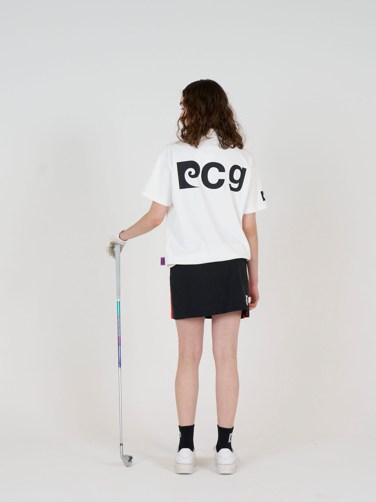 front logo short sleeve polo｜WHITE × BLACK - product