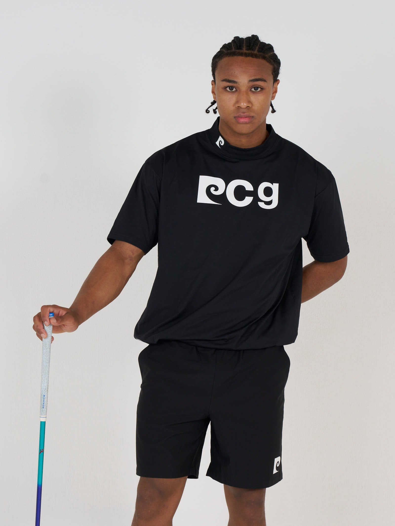pierre cardin golf graphic P short sleeve mock-neck｜pierre cardin