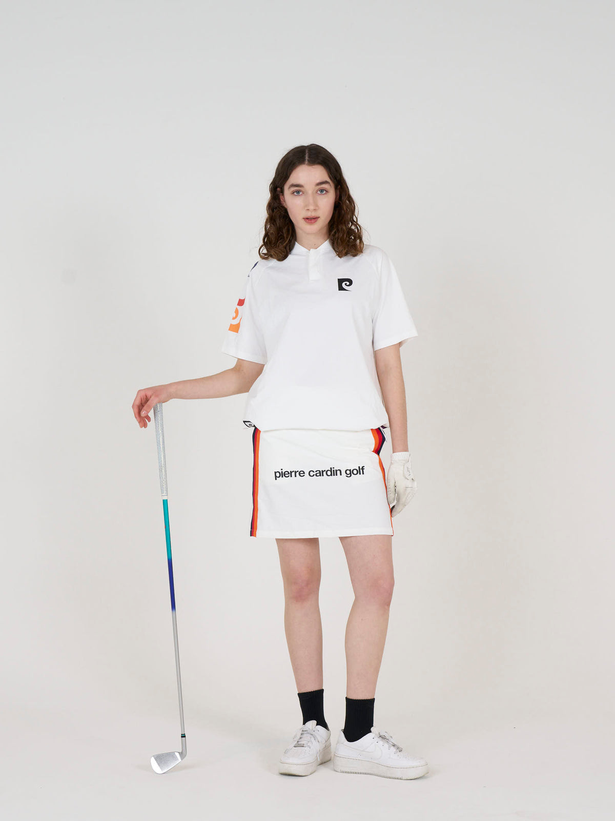 sleeve logo short sleeve henry neck｜WHITE × MULTI - product