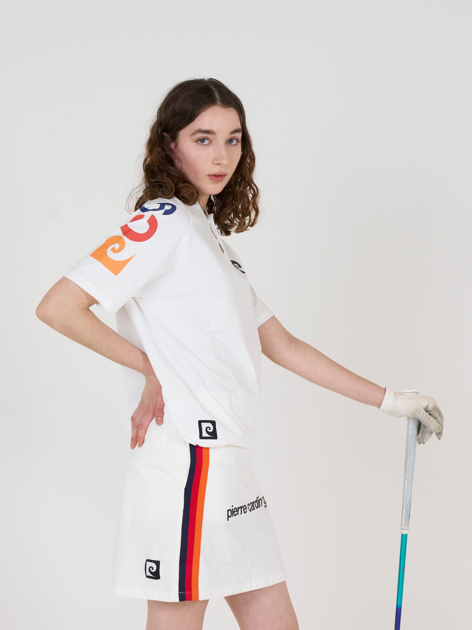 sleeve logo short sleeve henry neck｜WHITE × MULTI - product