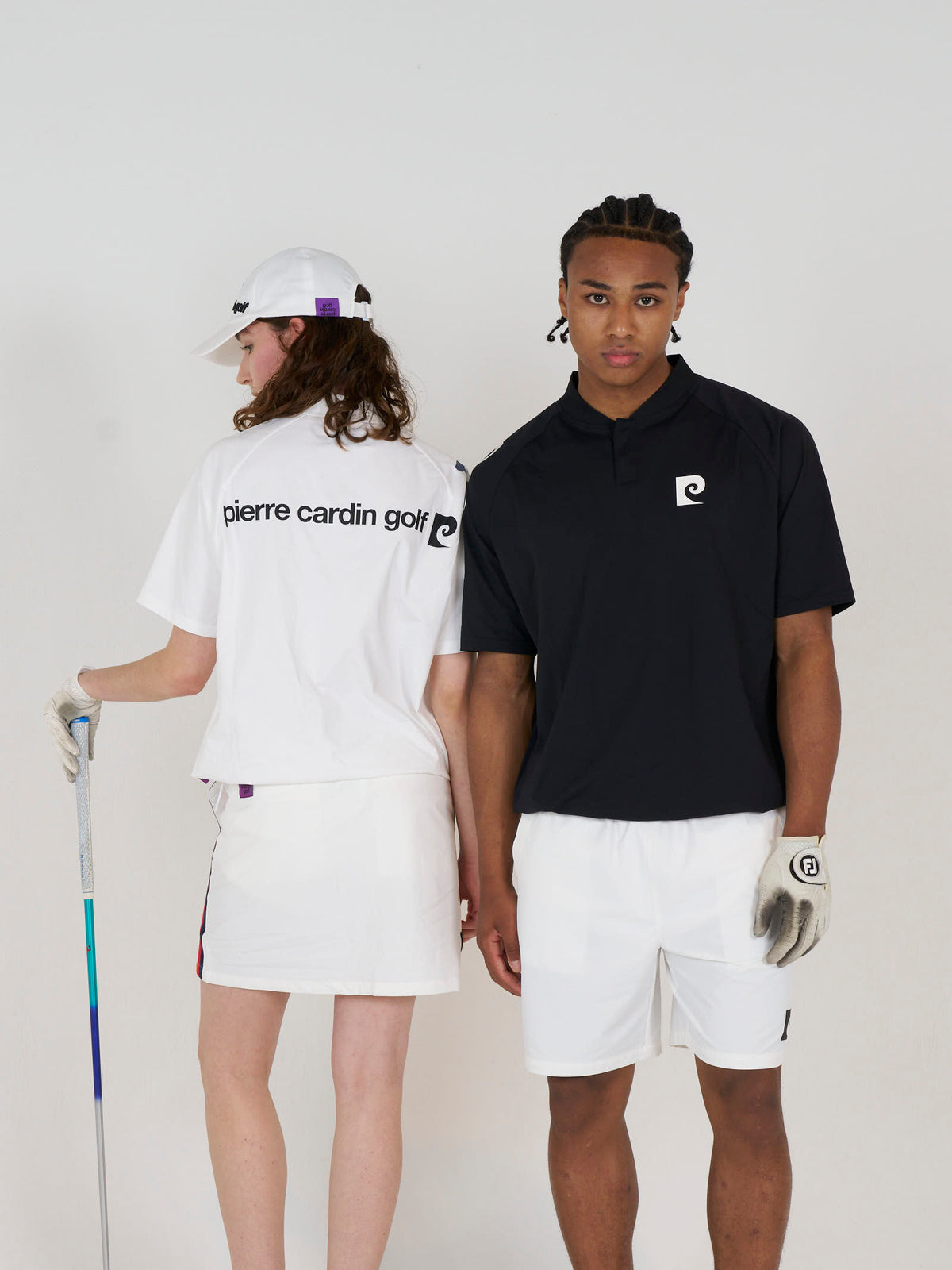 sleeve logo short sleeve henry neck｜BLACK × WHITE - product