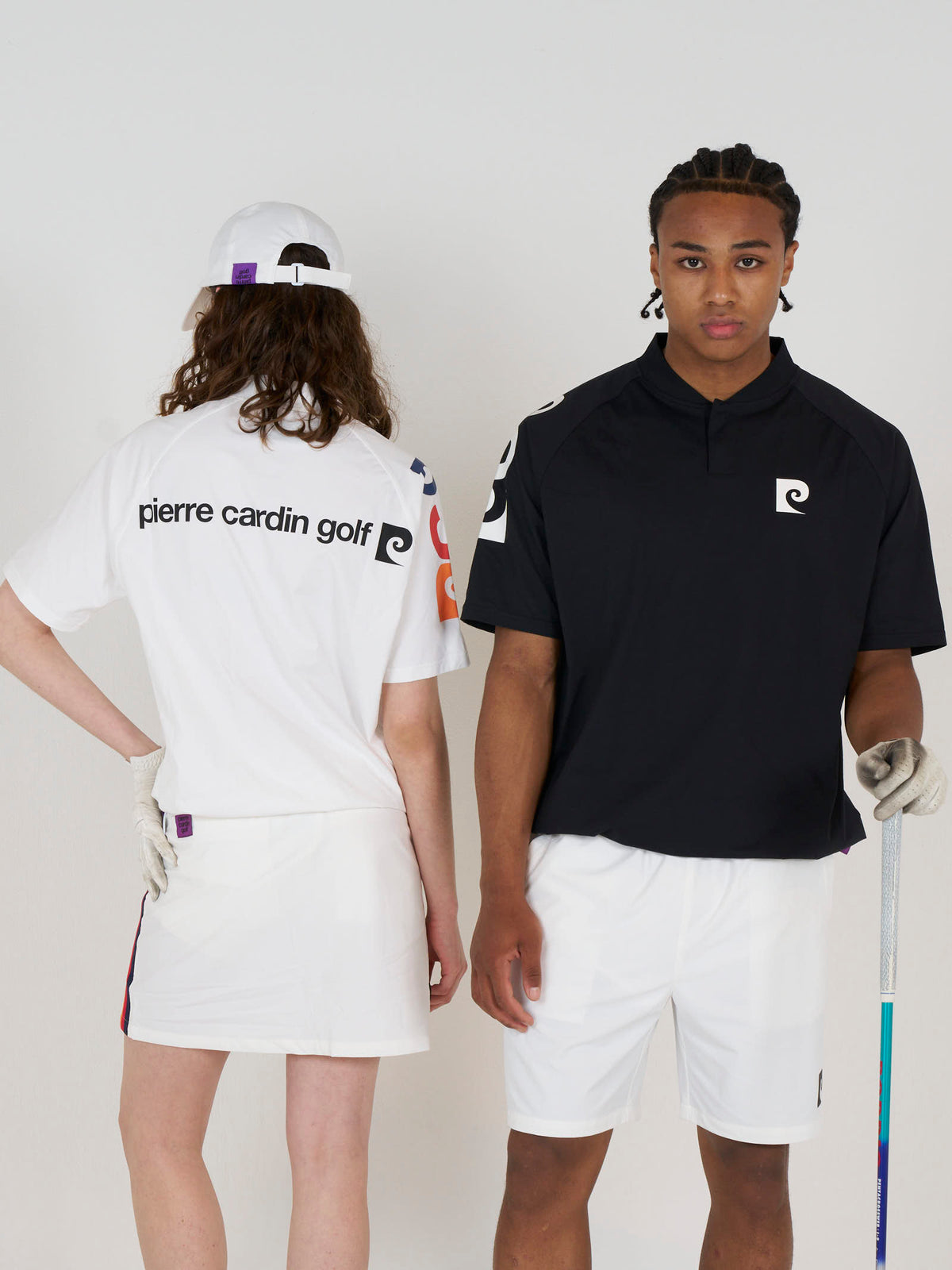 sleeve logo short sleeve henry neck｜BLACK × WHITE - product