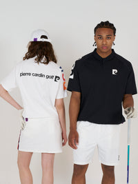 sleeve logo short sleeve henry neck｜WHITE × MULTI
