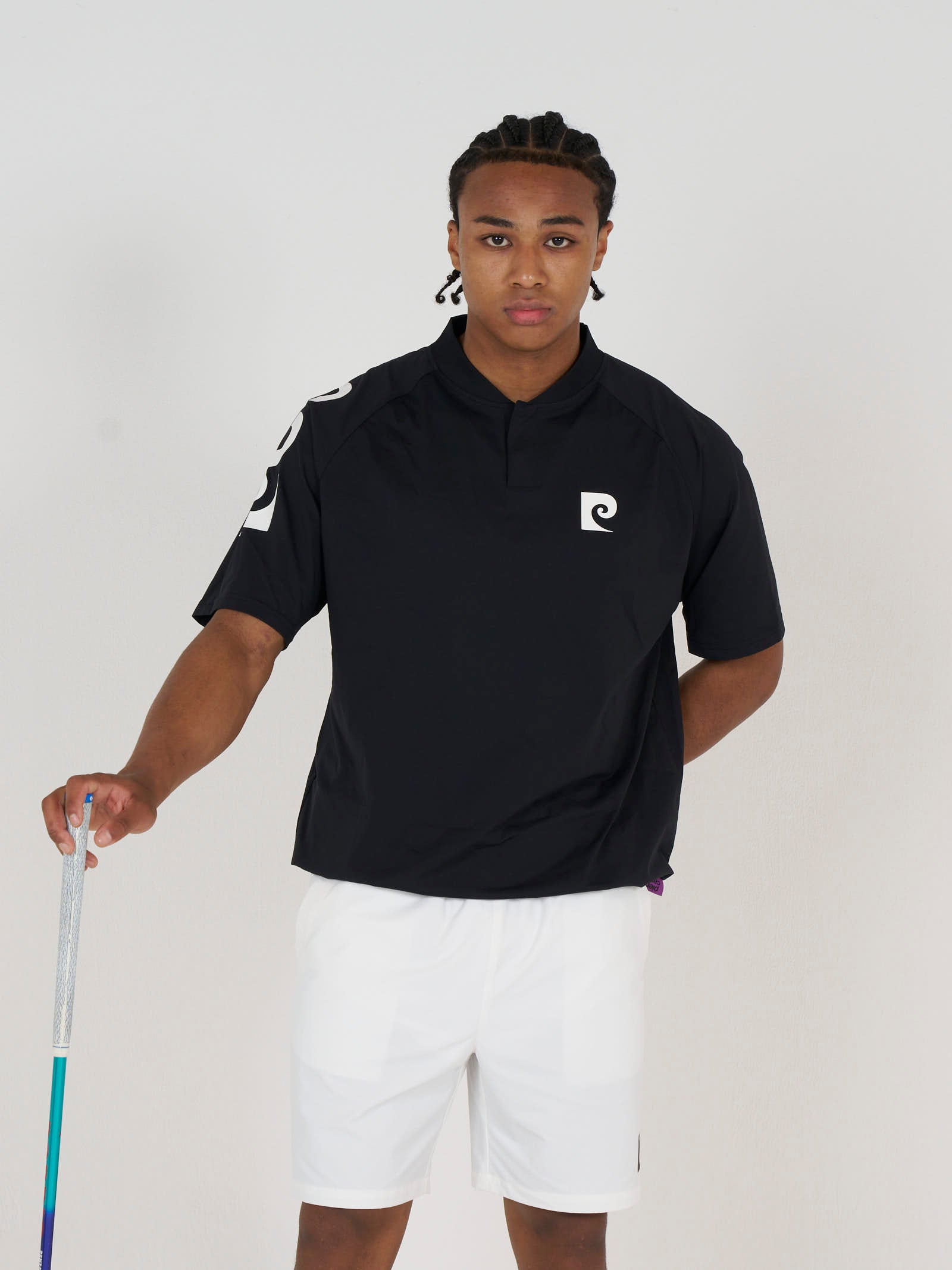 pierre cardin golf sleeve logo short sleeve henry neck｜pierre