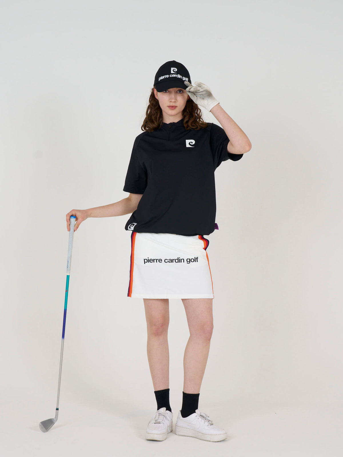 sleeve logo short sleeve henry neck｜BLACK × MULTI - product