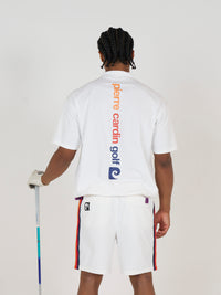 back logo short sleeve mock-neck｜WHITE × MULTI - product