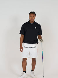 back logo short sleeve mock-neck｜BLACK × MULTI - product