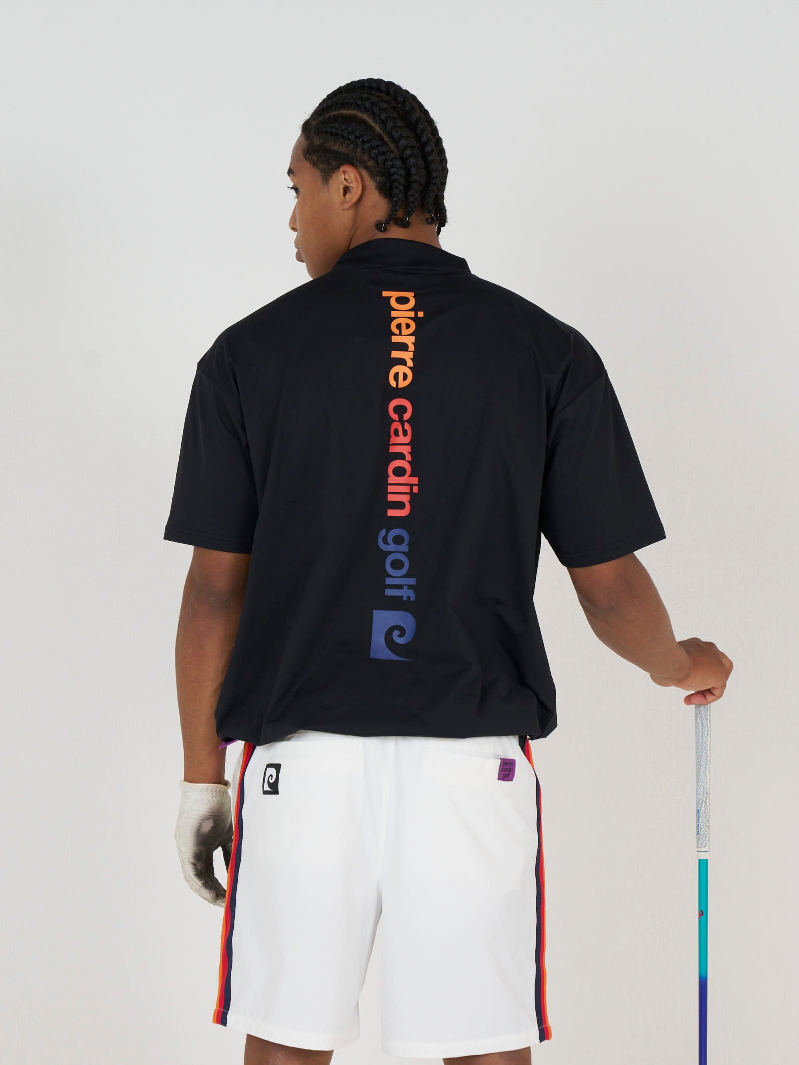 pierre cardin golf back logo short sleeve mock-neck｜pierre cardin