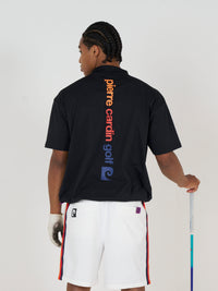 back logo short sleeve mock-neck｜BLACK × MULTI - product