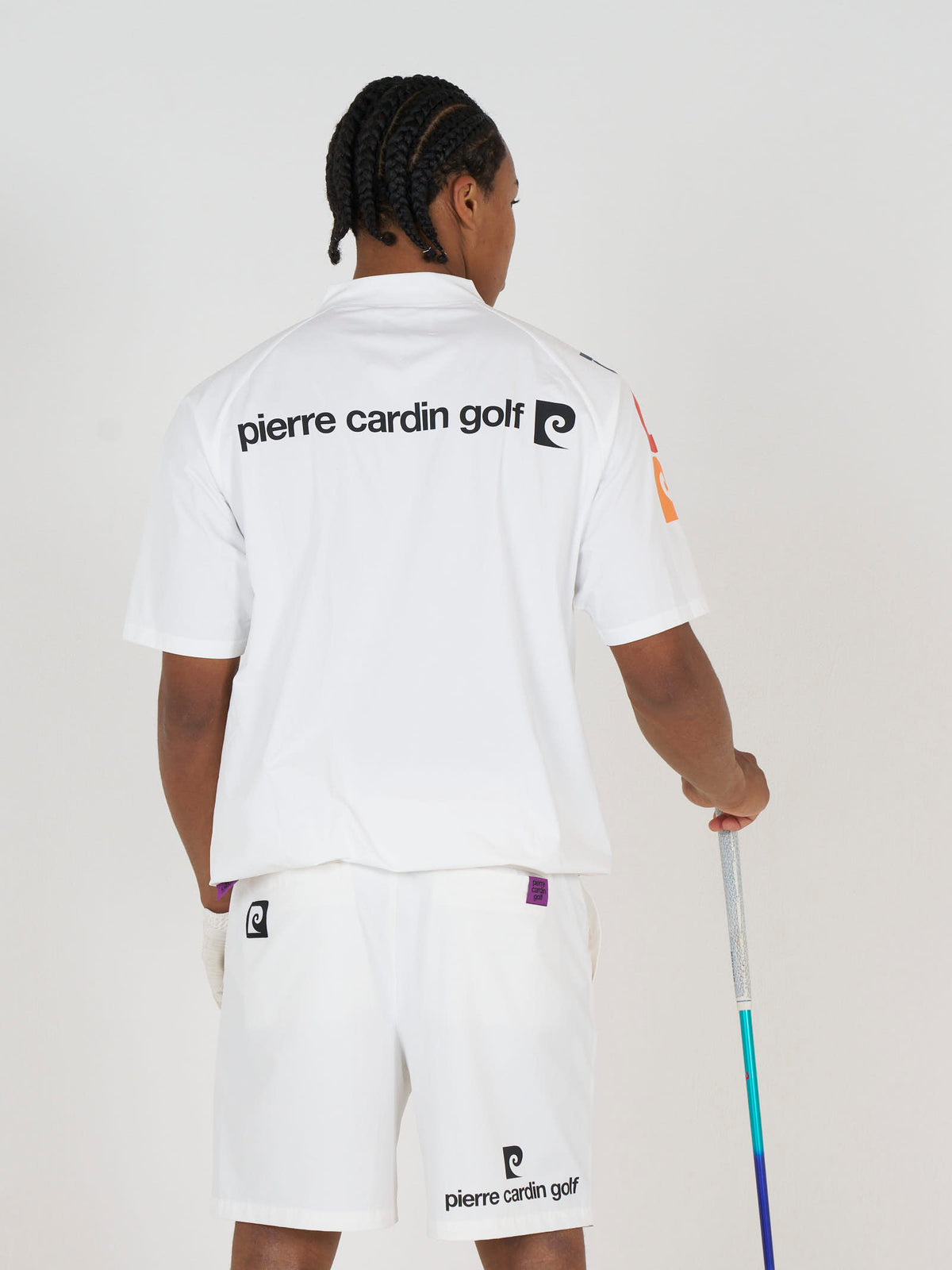 sleeve logo short sleeve henry neck｜WHITE × MULTI