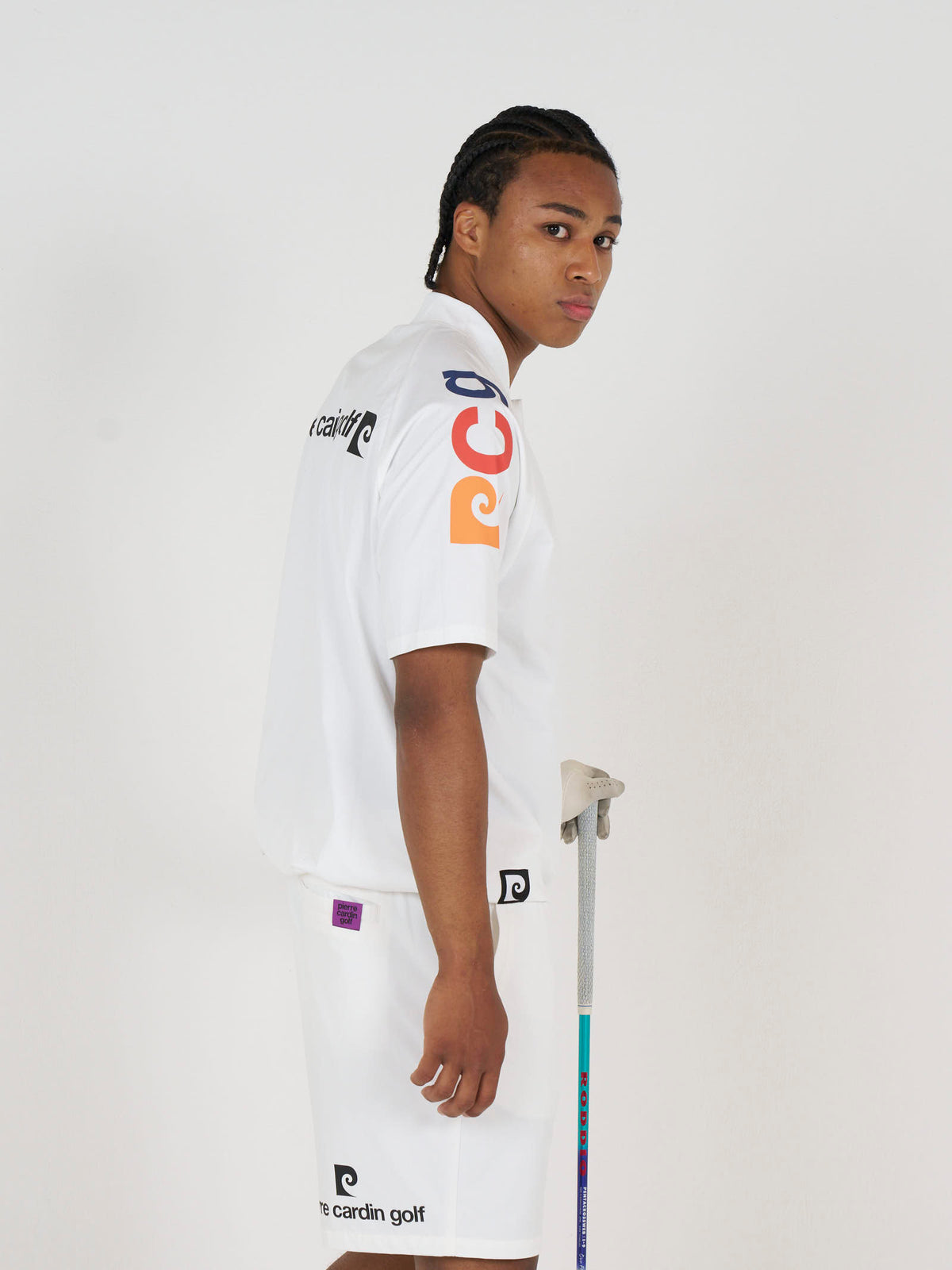 sleeve logo short sleeve henry neck｜WHITE × MULTI - product
