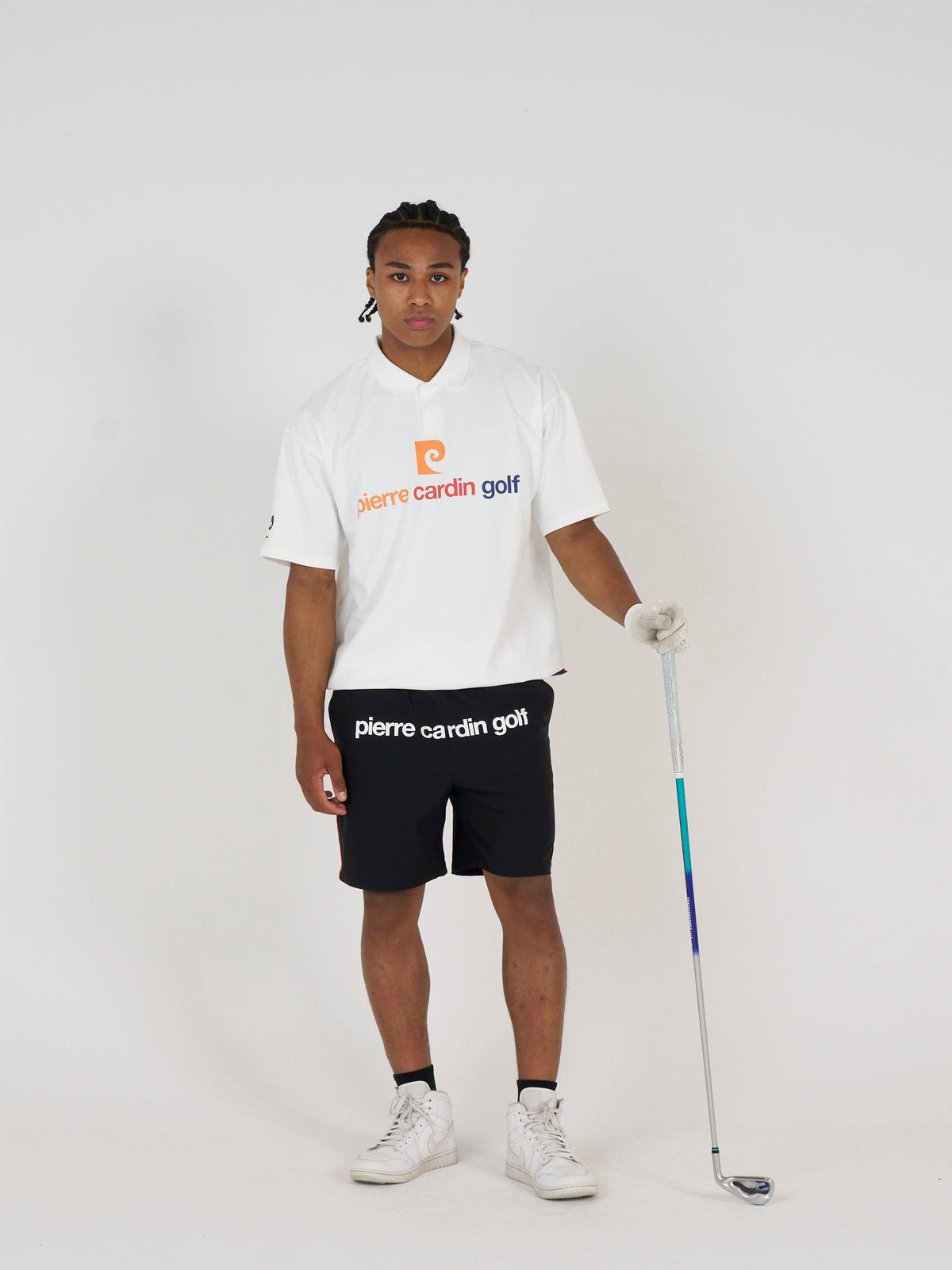 front logo short sleeve polo｜WHITE × MULTI - product
