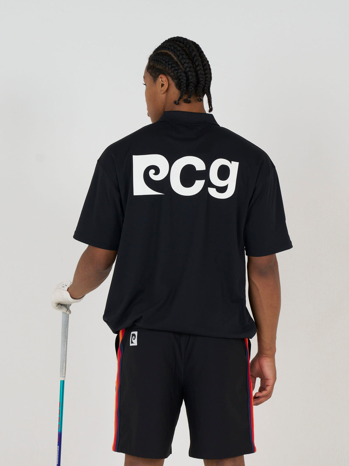 front logo short sleeve polo｜BLACK × MULTI - product
