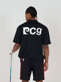 front logo short sleeve polo｜BLACK × MULTI - product
