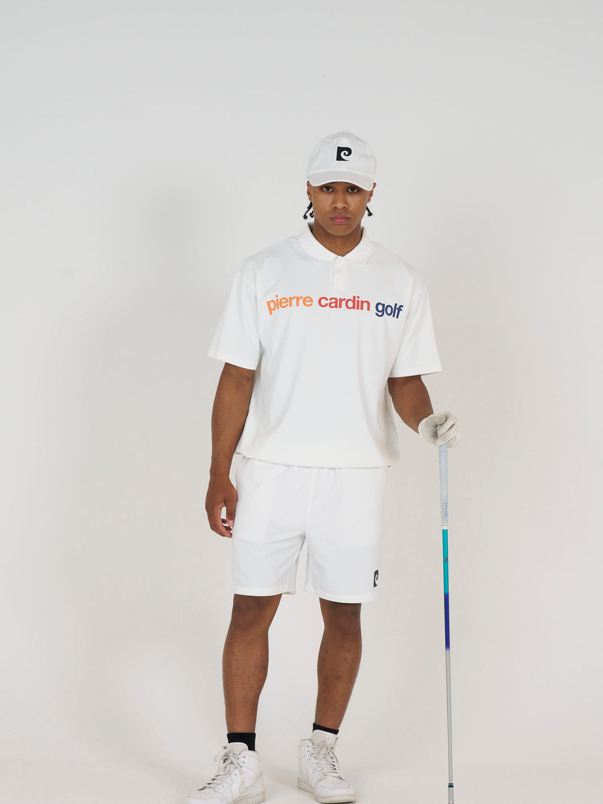 back Plogo short sleeve polo｜WHITE × MULTI - product