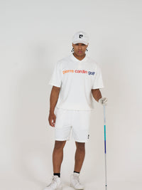 back Plogo short sleeve polo｜WHITE × MULTI - product