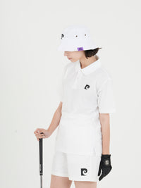 Back pcg logo short sleeve polo｜WHITE - model