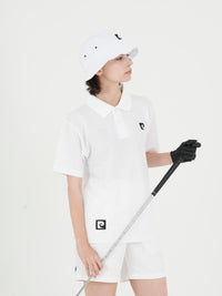 Back pcg logo short sleeve polo｜WHITE - model