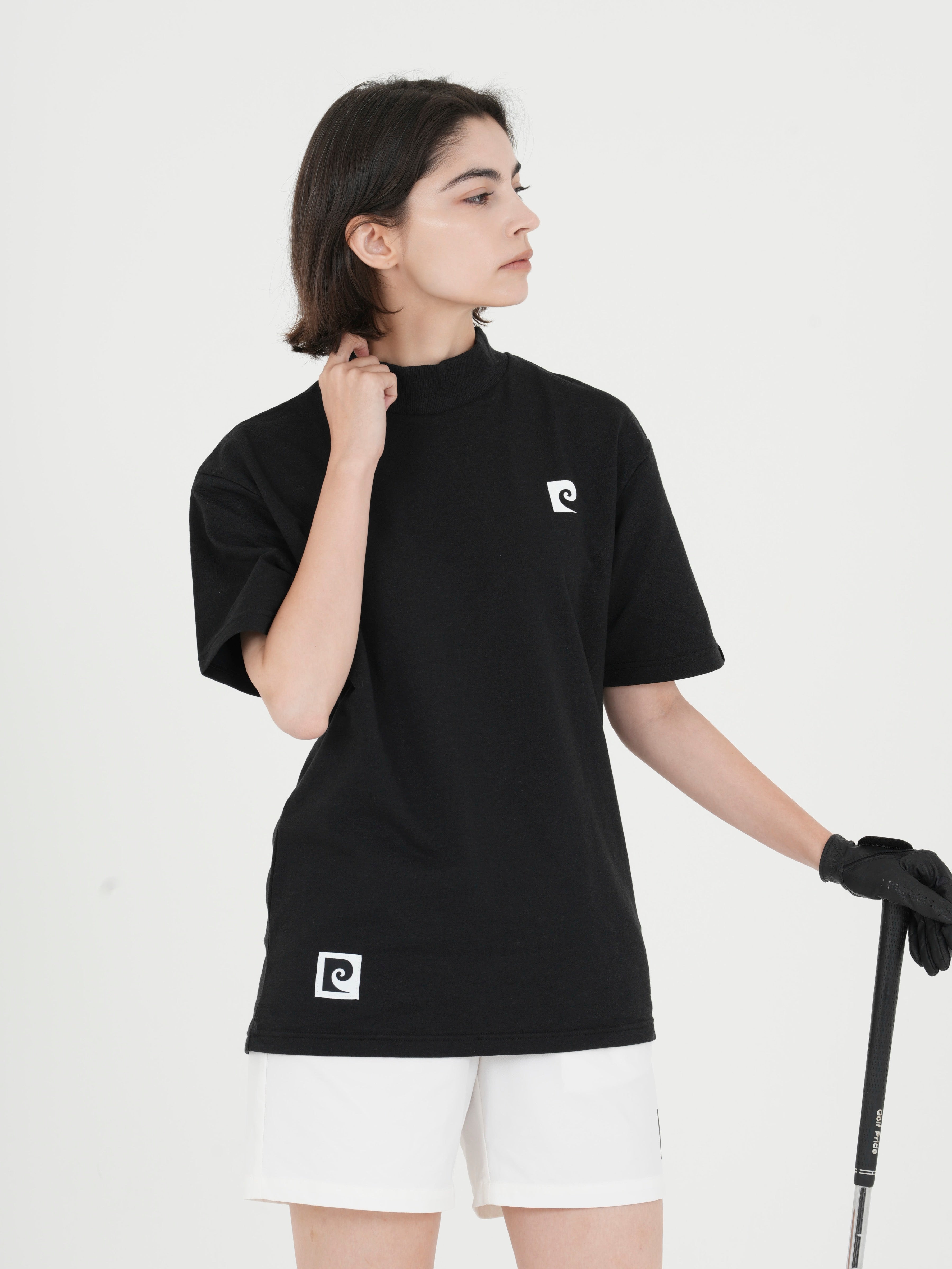 Back logo short sleeve mock neck｜pierre cardin golf