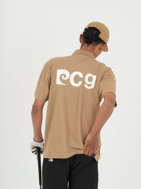 Back pcg logo short sleeve polo｜CAMEL - model