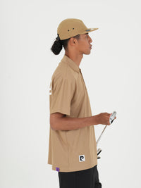 Back pcg logo short sleeve polo｜CAMEL - model