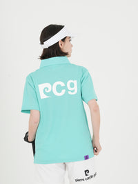 Back pcg logo short sleeve ladies polo｜MINT - model