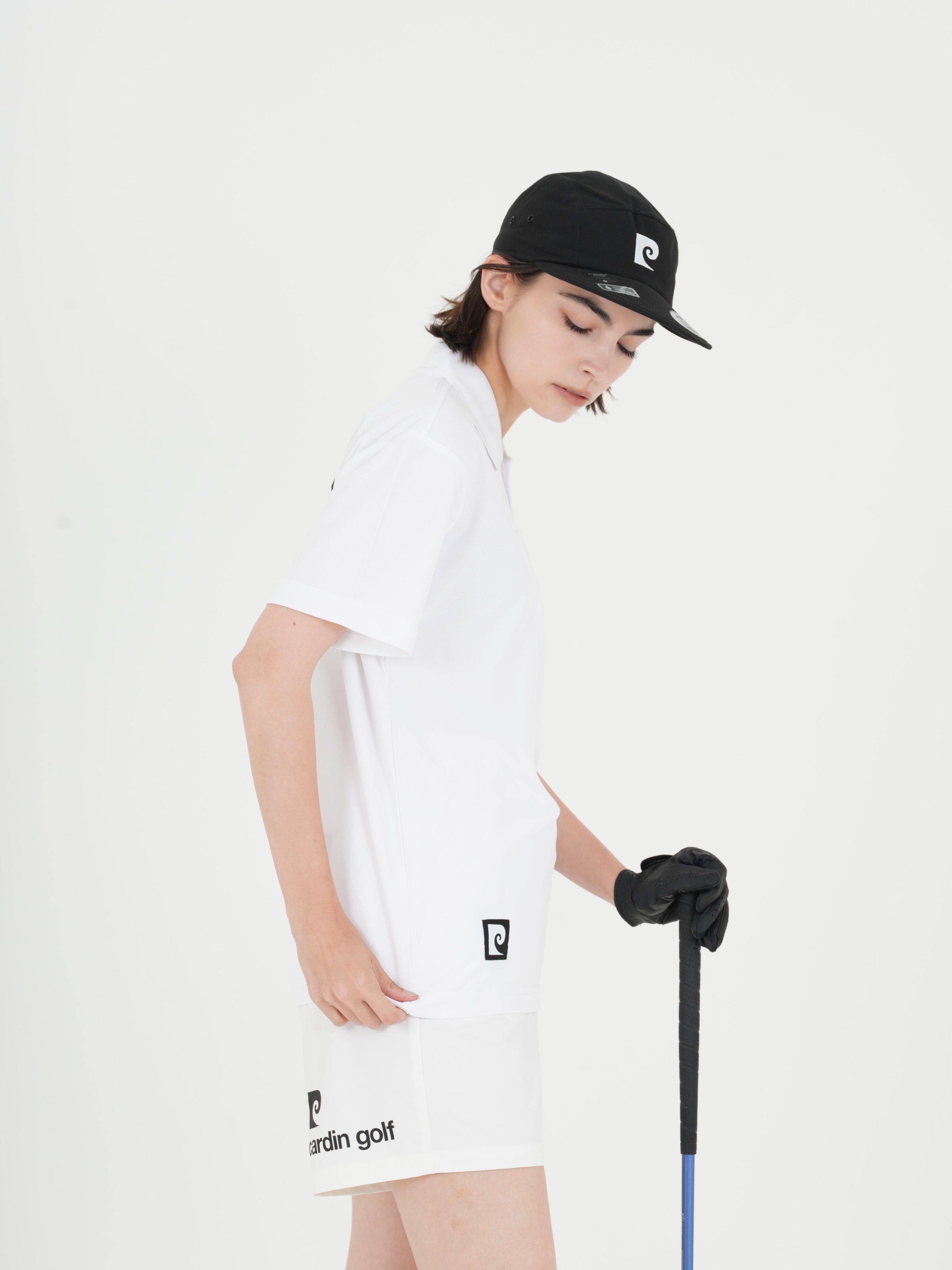 Back pcg logo short sleeve polo｜WHITE - model