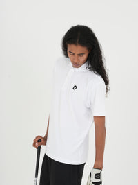 Back pcg logo short sleeve polo｜WHITE - model