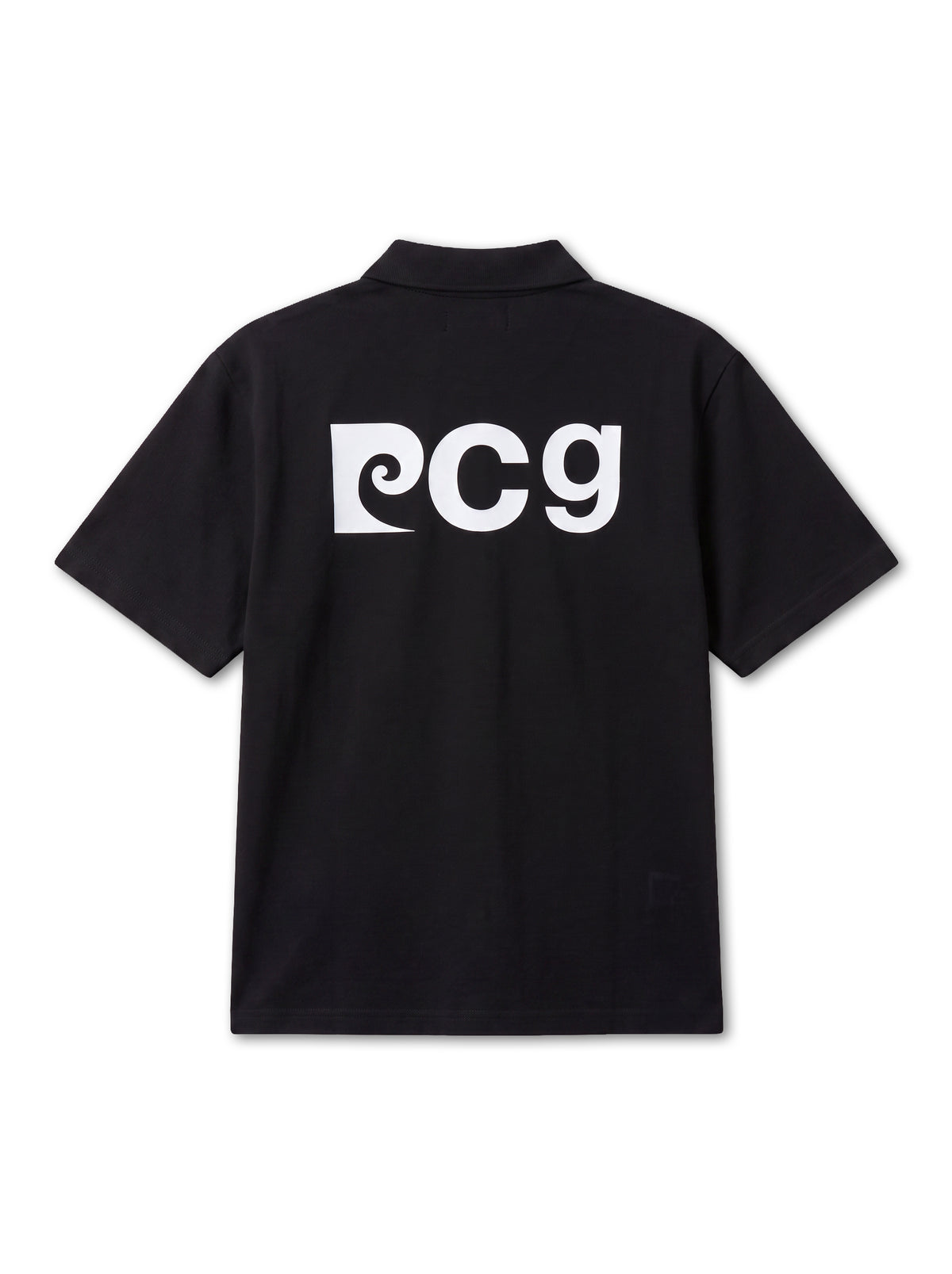 Back pcg logo short sleeve polo｜BLACK - product