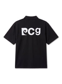 Back pcg logo short sleeve polo｜BLACK - product