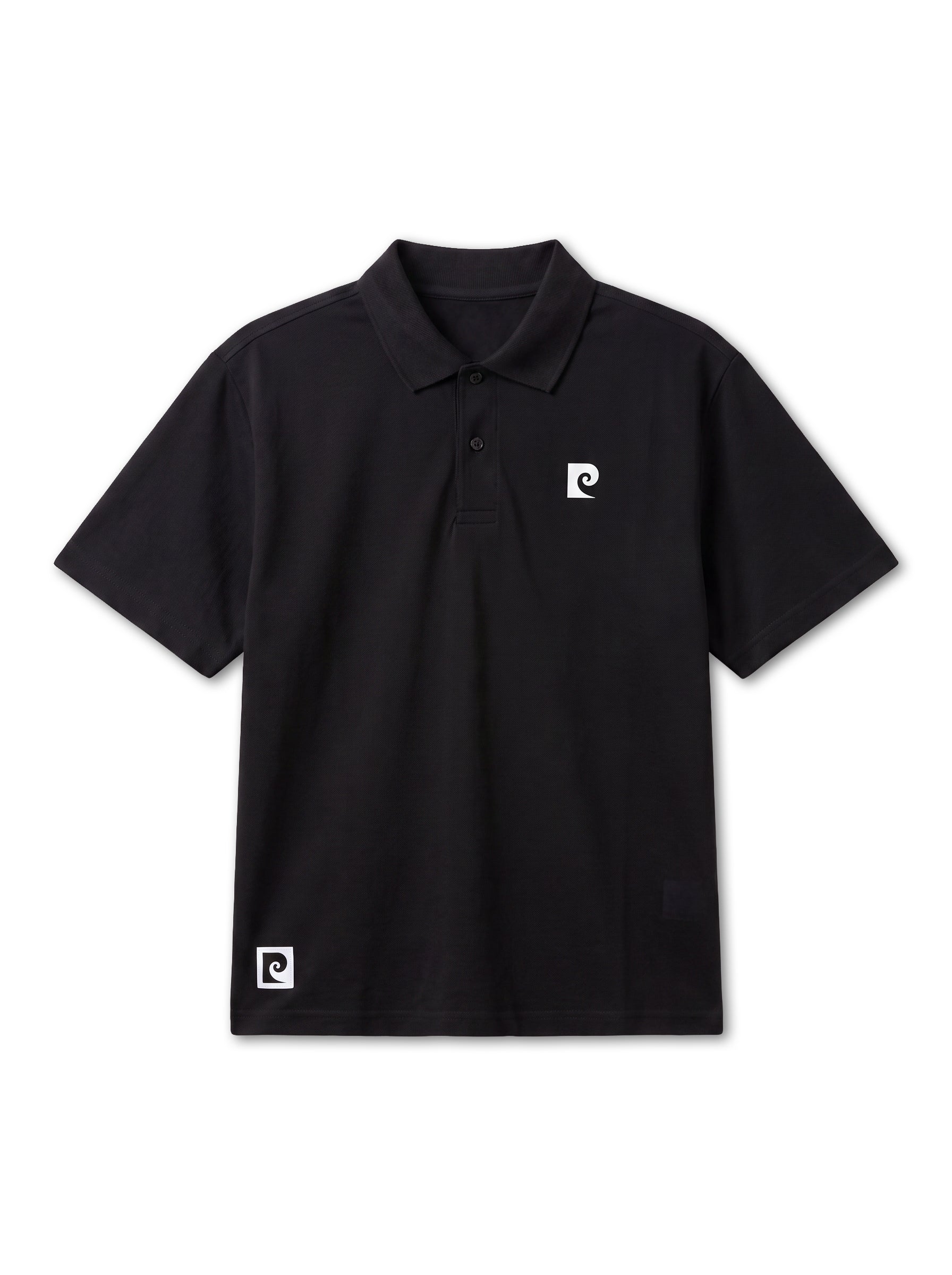 Back pcg logo short sleeve polo｜BLACK - product