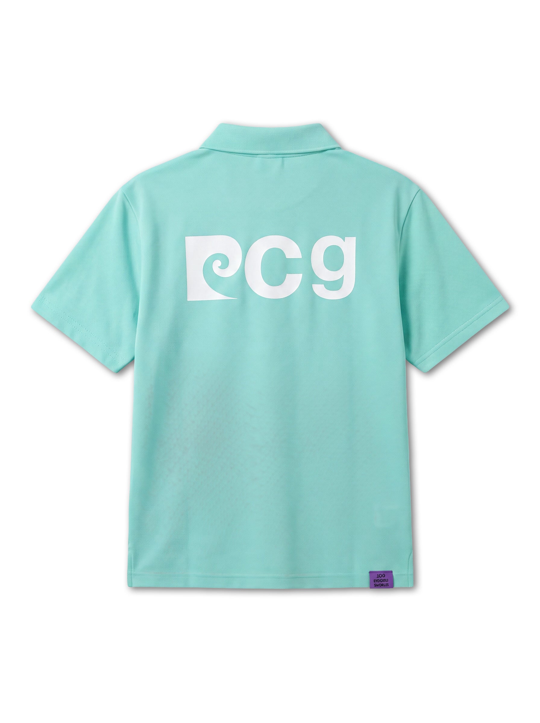 Back pcg logo short sleeve ladies polo｜MINT - product